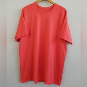 Men's Lululemon Performance Shirt Gym Training Pink Size XL Live In Practice